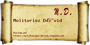 Molitorisz Dávid névjegykártya